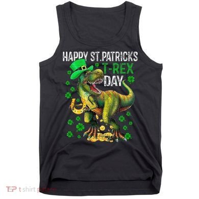 Happy St PaT Rex Dinosaur Saint Patrick's Day Cute Tank Top