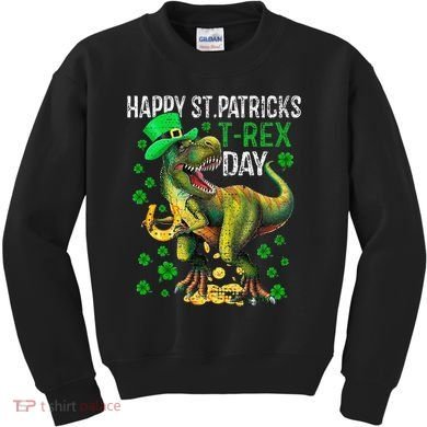 Happy St PaT Rex Dinosaur Saint Patrick's Day Cute Kids Sweatshirt