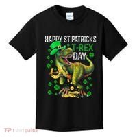 Happy St PaT Rex Dinosaur Saint Patrick's Day Cute Kids T-Shirt thumb 0