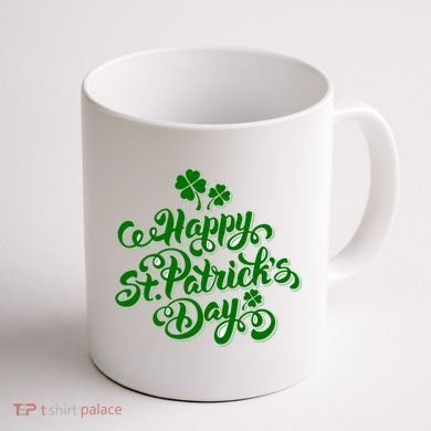 Happy St Patrick's Day Holiday Coffee Mug back