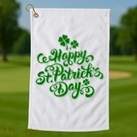Happy St Patrick's Day Holiday Golf Towel thumb 1
