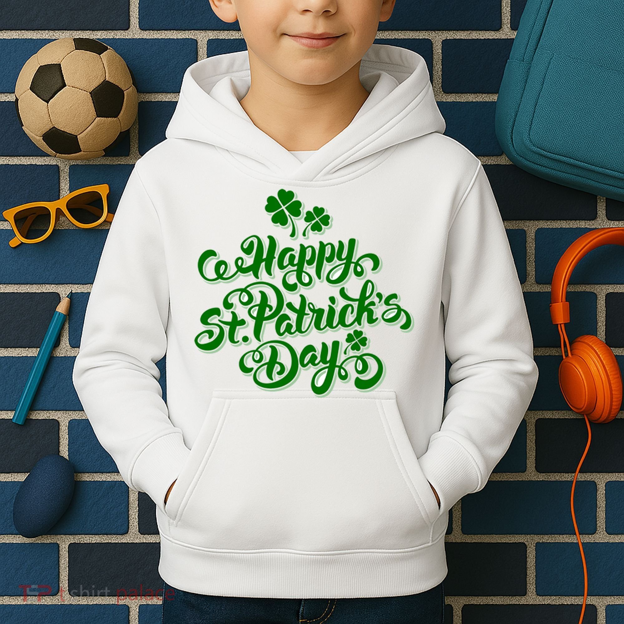 Happy St Patrick's Day Holiday Kids Hoodie