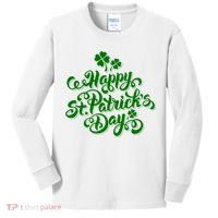 Happy St Patrick's Day Holiday Kids Long Sleeve Shirt thumb 0