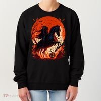Halloween Scary Pumpkin Headless Horseman AI Women's Sweatshirt thumb 0