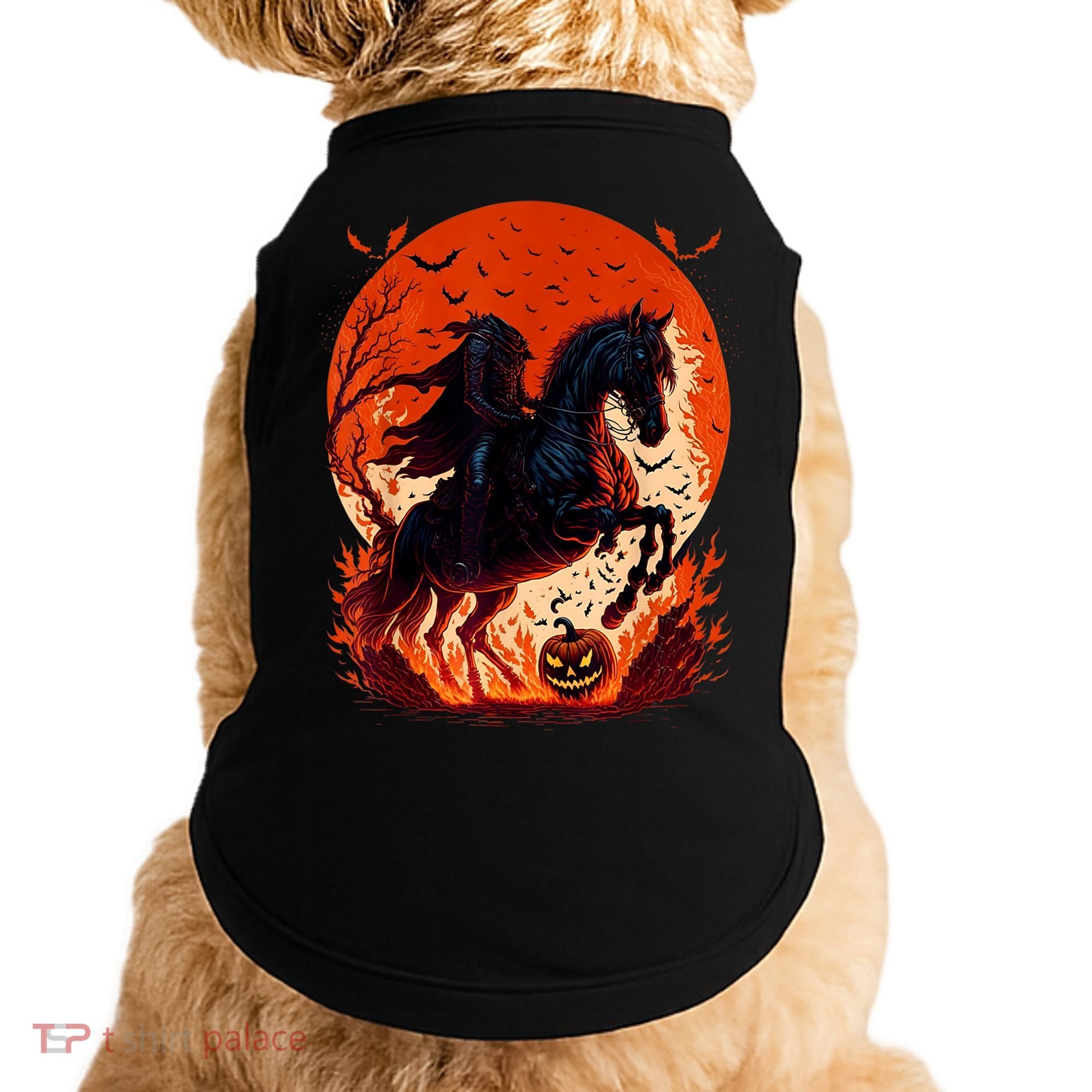 Halloween Scary Pumpkin Headless Horseman AI Doggie Tank