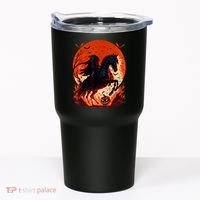 Halloween Scary Pumpkin Headless Horseman AI Tumbler thumb 0
