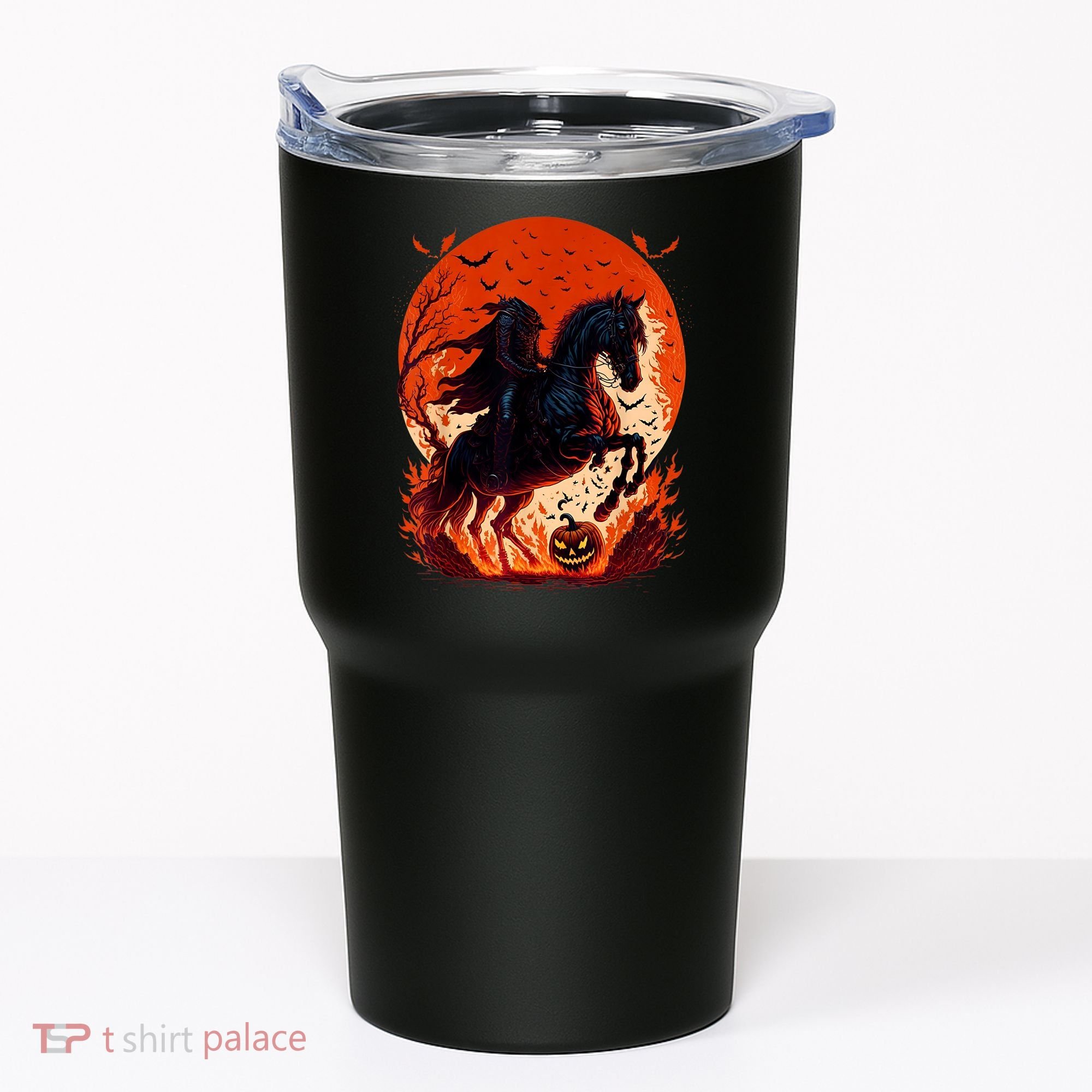 Halloween Scary Pumpkin Headless Horseman AI Tumbler