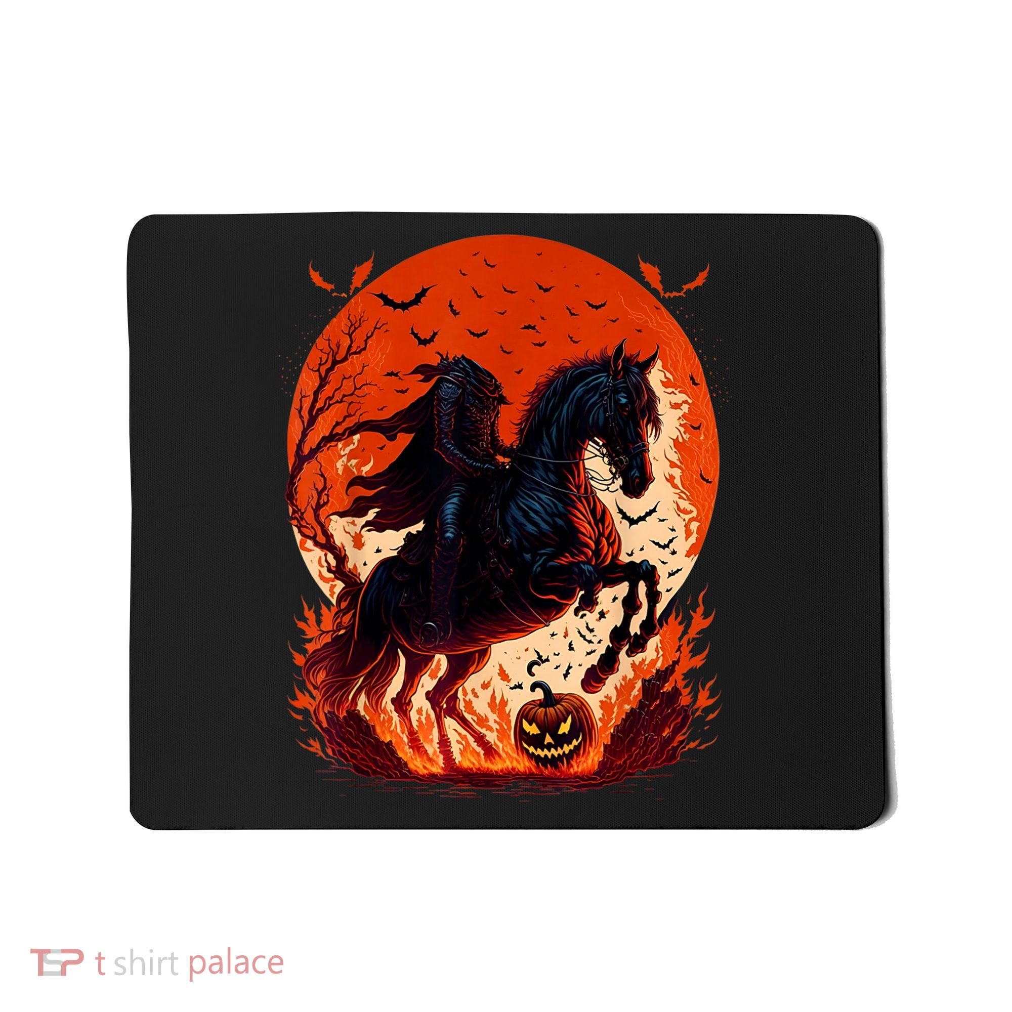 Halloween Scary Pumpkin Headless Horseman AI Mousepad