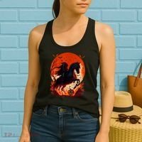 Halloween Scary Pumpkin Headless Horseman AI Women's Tank Top thumb 2