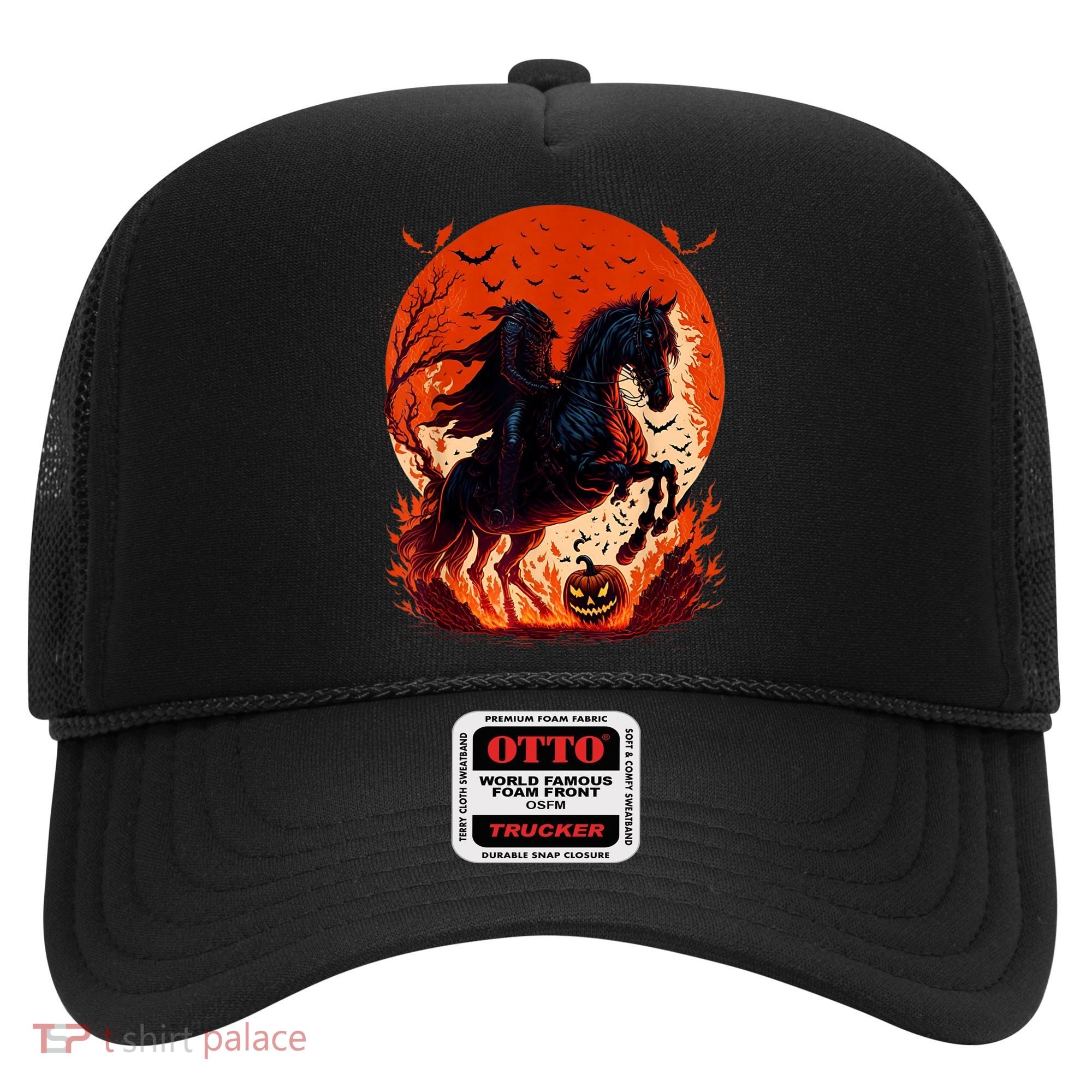 Halloween Scary Pumpkin Headless Horseman AI Hat