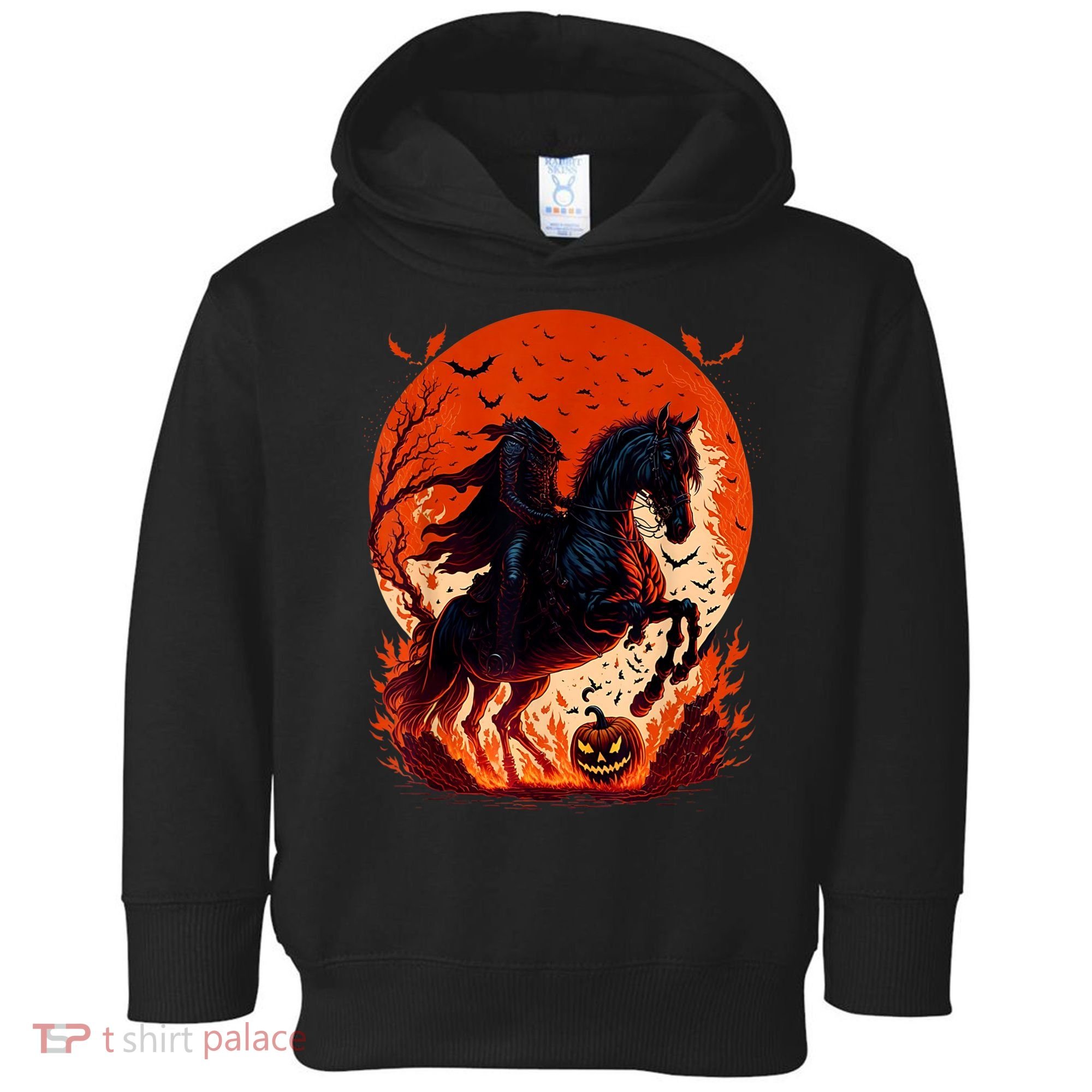 Halloween Scary Pumpkin Headless Horseman AI Toddler Hoodie