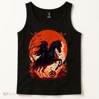Halloween Scary Pumpkin Headless Horseman AI Tank Top thumb 2