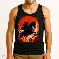Halloween Scary Pumpkin Headless Horseman AI Tank Top thumb 3