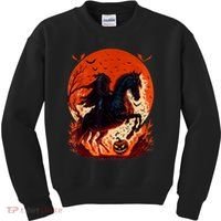 Halloween Scary Pumpkin Headless Horseman AI Kids Sweatshirt thumb 0
