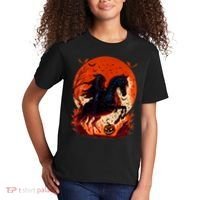 Halloween Scary Pumpkin Headless Horseman AI Kids T-Shirt thumb 2