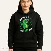Happy St PaT Rex Dinosaur Saint Patrick's Day For Funny Hoodie thumb 5