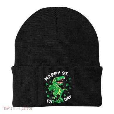 Happy St PaT Rex Dinosaur Saint Patrick's Day For Funny Beanie