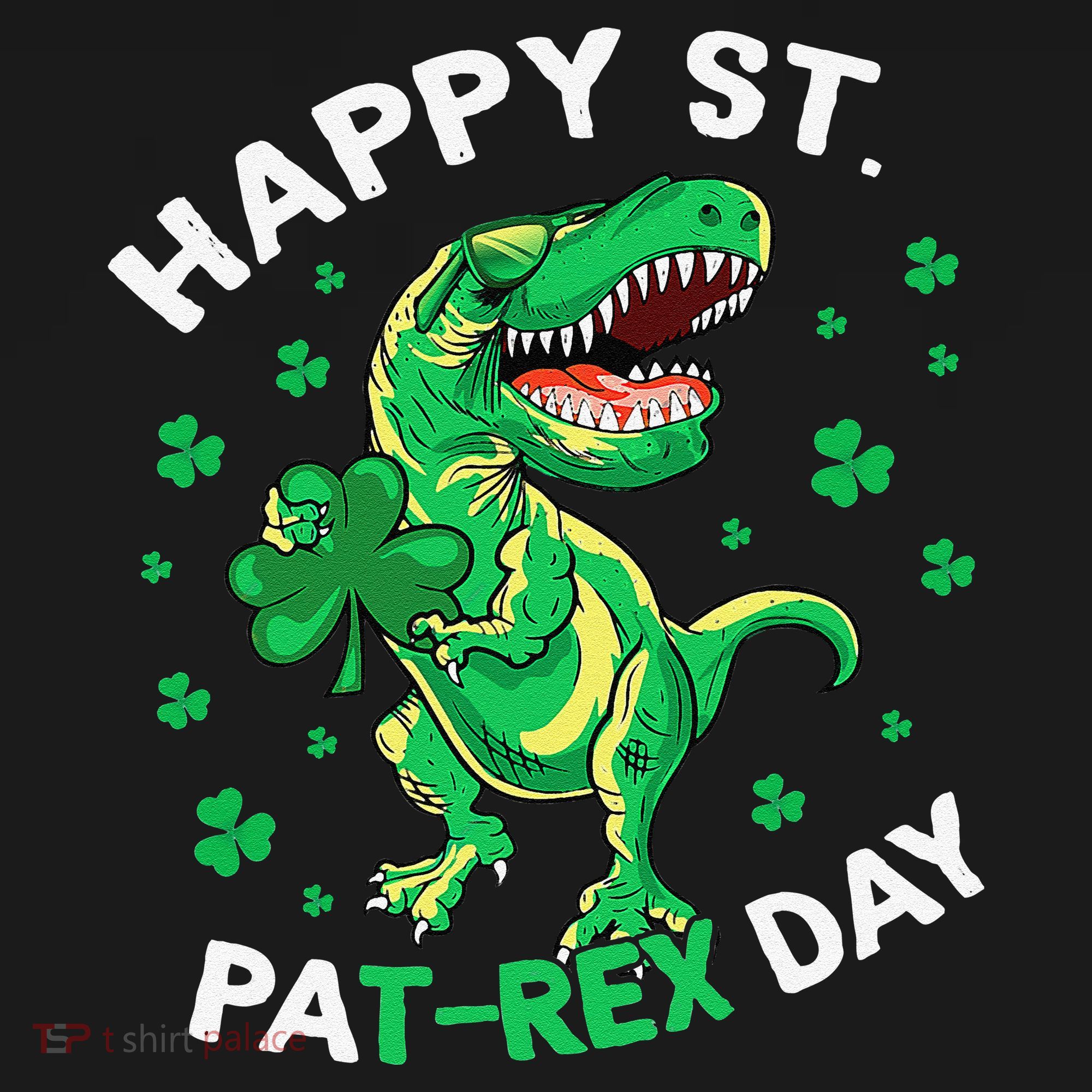Happy St PaT Rex Dinosaur Saint Patrick's Day For Funny Pajama Set