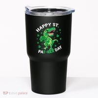 Happy St PaT Rex Dinosaur Saint Patrick's Day For Funny Tumbler thumb 0