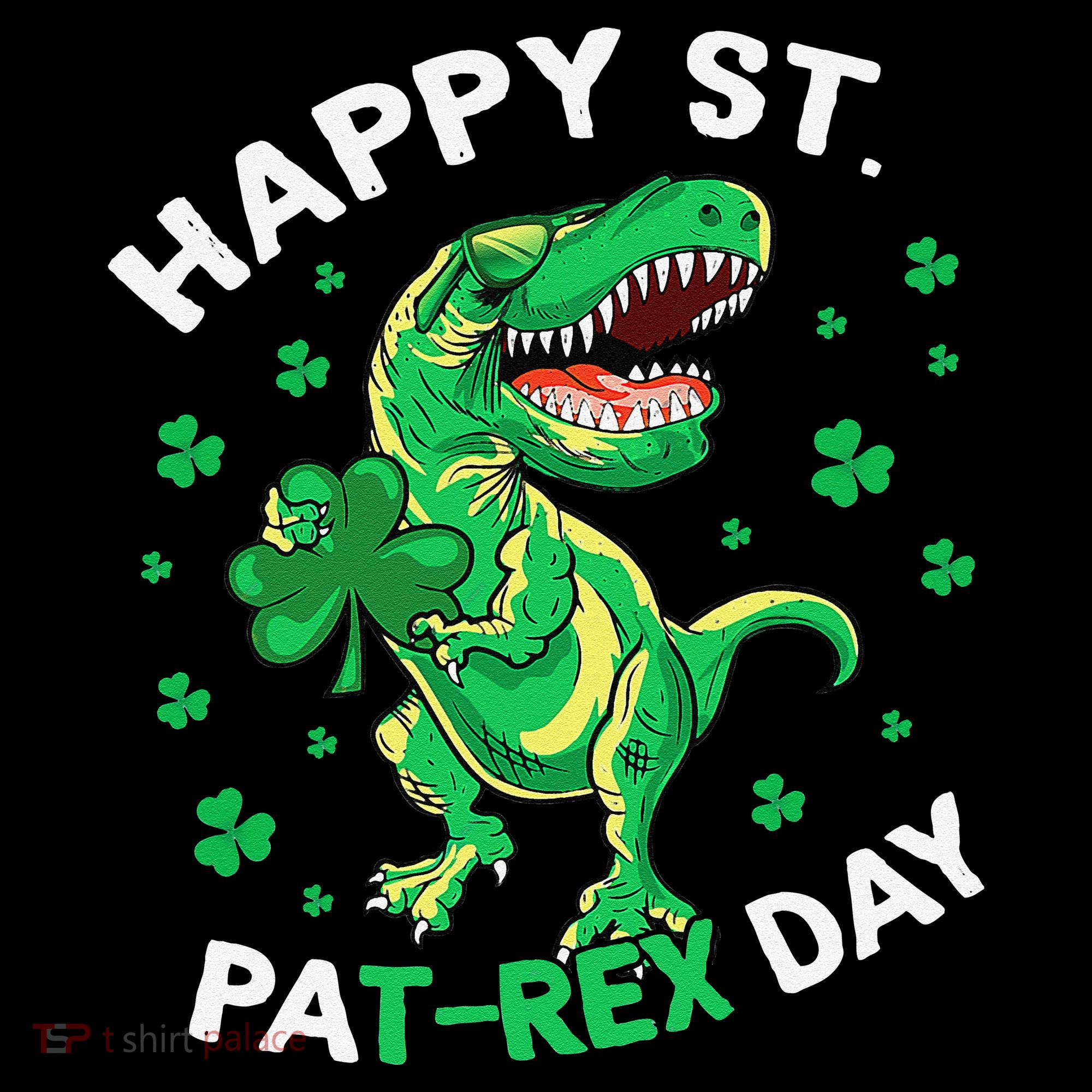 Happy St PaT Rex Dinosaur Saint Patrick's Day For Funny Baby Bodysuit
