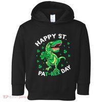 Happy St PaT Rex Dinosaur Saint Patrick's Day For Funny Toddler Hoodie thumb 0
