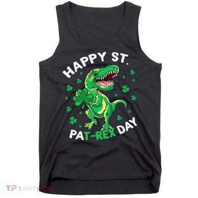 Happy St PaT Rex Dinosaur Saint Patrick's Day For Funny Tank Top