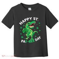 Happy St PaT Rex Dinosaur Saint Patrick's Day For Funny Toddler T-Shirt thumb 0