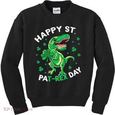 Happy St PaT Rex Dinosaur Saint Patrick's Day For Funny Kids Sweatshirt