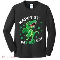 Happy St PaT Rex Dinosaur Saint Patrick's Day For Funny Kids Long Sleeve Shirt thumb 0