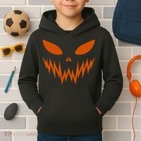 Halloween Spooky Pumpkin Kids Hoodie thumb 2