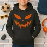 Halloween Spooky Pumpkin Kids Hoodie thumb 2