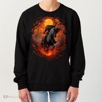 Halloween Scary Pumpkin Headless Horseman AI Women's Sweatshirt thumb 0
