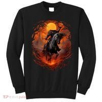 Halloween Scary Pumpkin Headless Horseman AI Sweatshirt thumb 0
