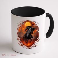 Halloween Scary Pumpkin Headless Horseman AI Coffee Mug thumb 1