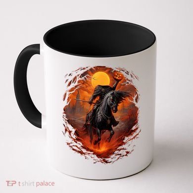 Halloween Scary Pumpkin Headless Horseman AI Coffee Mug