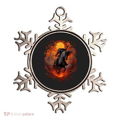 Halloween Scary Pumpkin Headless Horseman AI Ornament