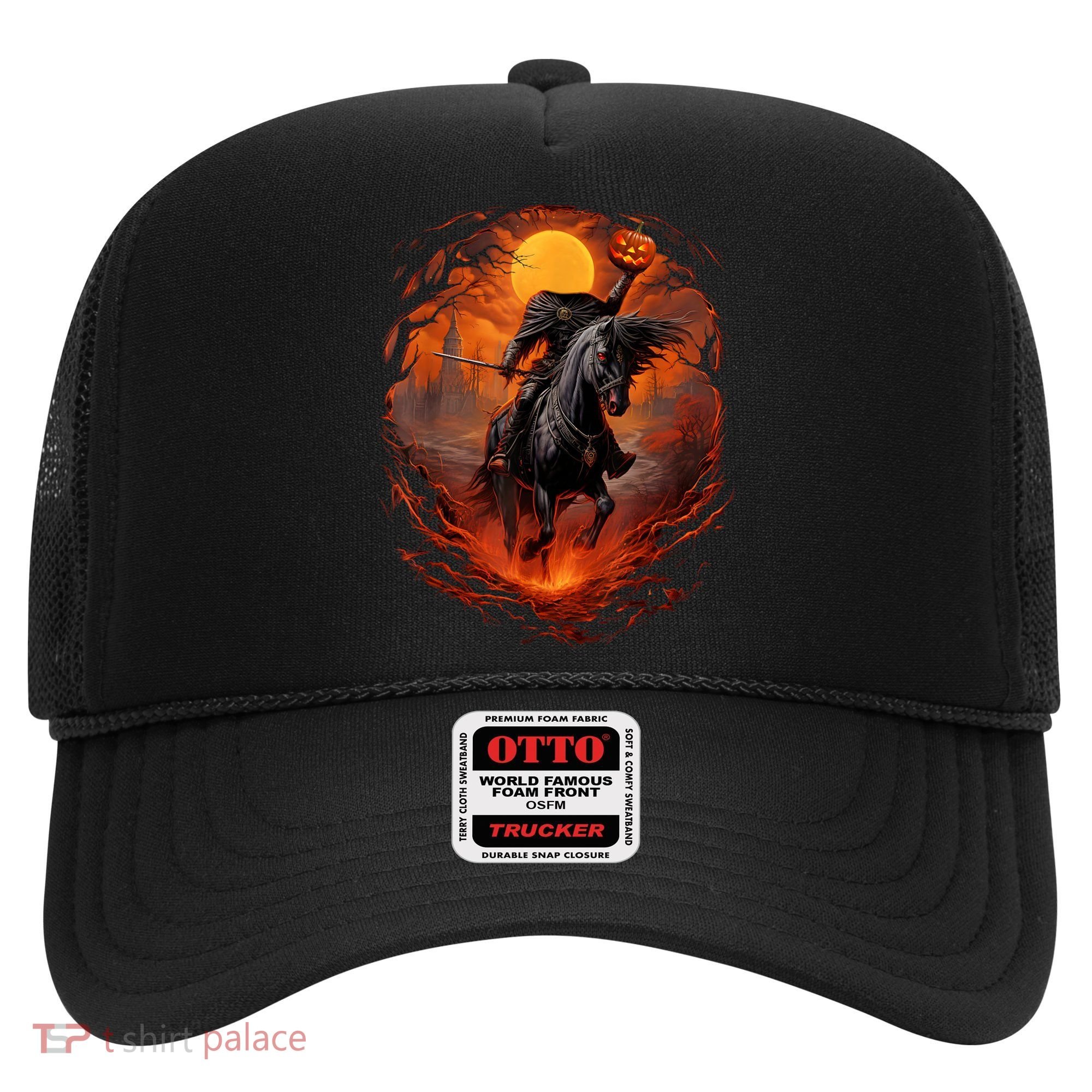 Halloween Scary Pumpkin Headless Horseman AI Hat