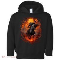 Halloween Scary Pumpkin Headless Horseman AI Toddler Hoodie thumb 0