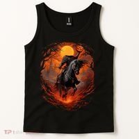 Halloween Scary Pumpkin Headless Horseman AI Tank Top thumb 2