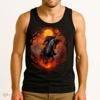 Halloween Scary Pumpkin Headless Horseman AI Tank Top thumb 3