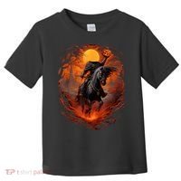 Halloween Scary Pumpkin Headless Horseman AI Toddler T-Shirt thumb 0
