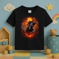 Halloween Scary Pumpkin Headless Horseman AI Toddler T-Shirt thumb 3
