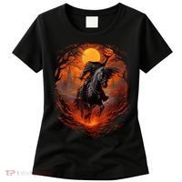 Halloween Scary Pumpkin Headless Horseman AI Women's T-Shirt thumb 0