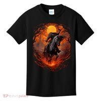 Halloween Scary Pumpkin Headless Horseman AI Kids T-Shirt thumb 0