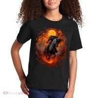Halloween Scary Pumpkin Headless Horseman AI Kids T-Shirt thumb 2