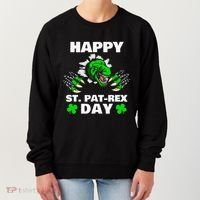 Happy St Pat Rex Dinosaur Saint Patrick's Day For Funnys Women's Sweatshirt thumb 0