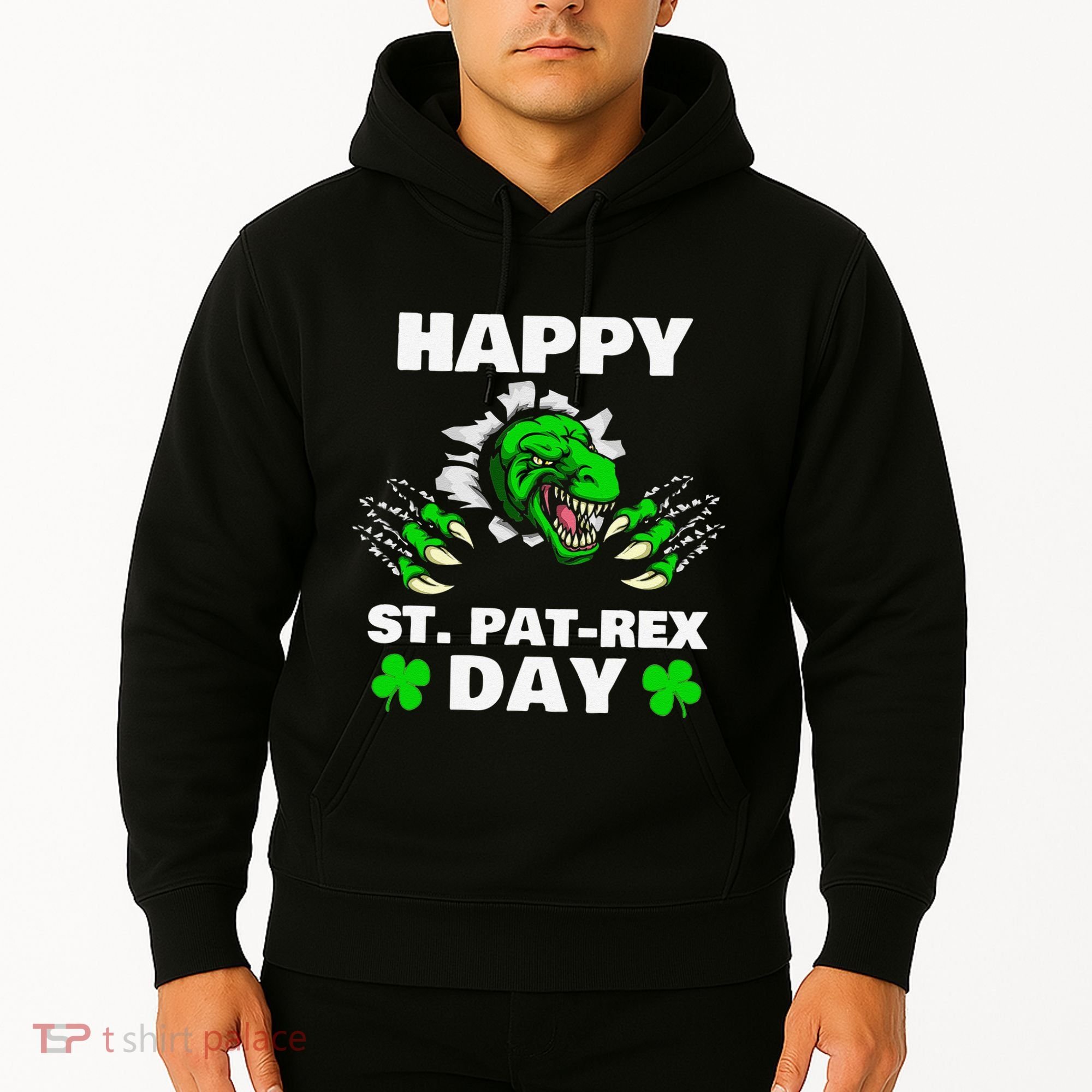 Happy St Pat Rex Dinosaur Saint Patrick's Day For Funnys Hoodie