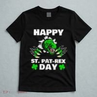 Happy St Pat Rex Dinosaur Saint Patrick's Day For Funnys T-Shirt thumb 5