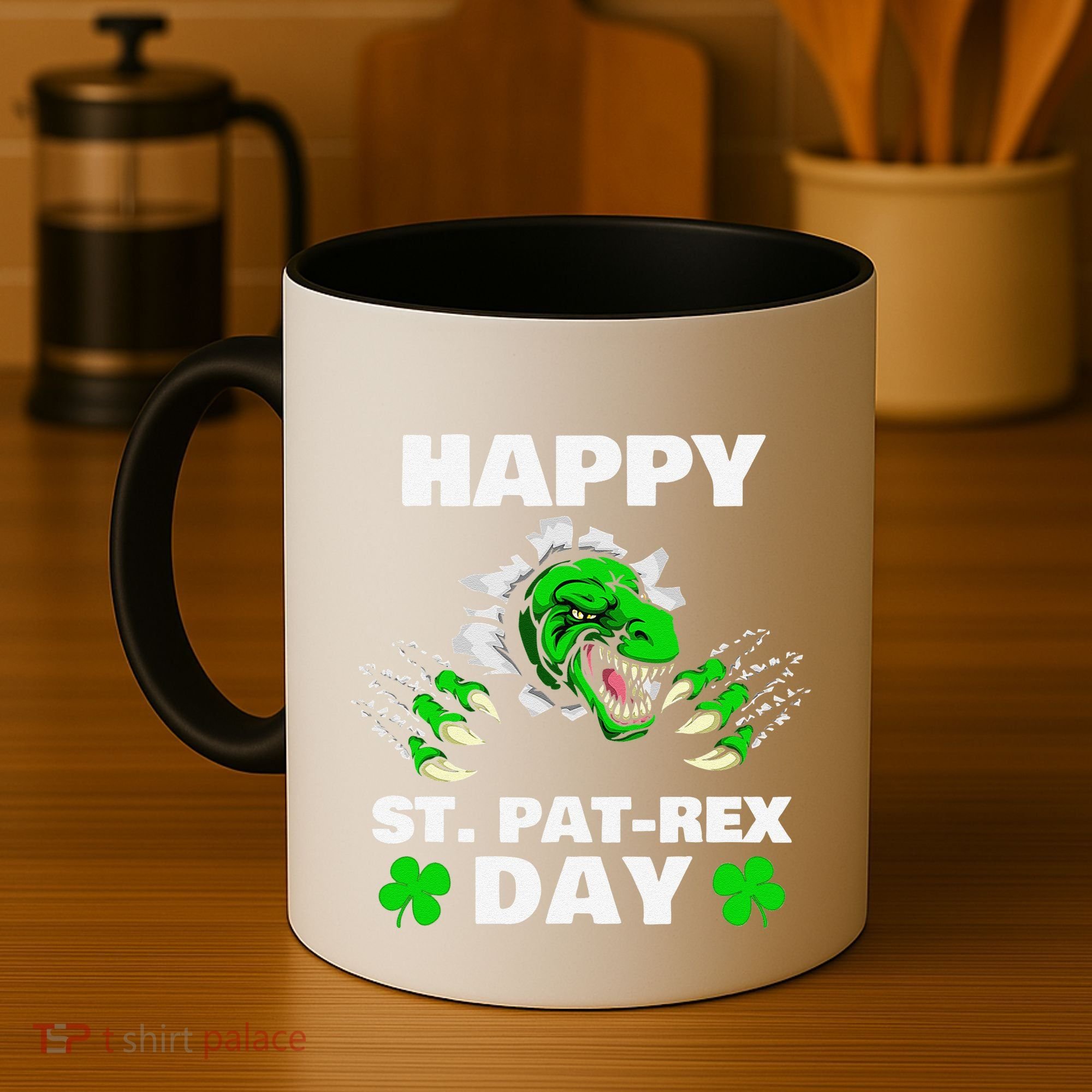 Happy St Pat Rex Dinosaur Saint Patrick's Day For Funnys Coffee Mug
