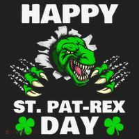 Happy St Pat Rex Dinosaur Saint Patrick's Day For Funnys Beanie thumb 2